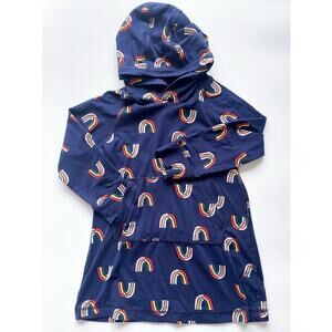 Girls Hanna Andersson Sunblock UV Hooded Rainbow Dress Size 4